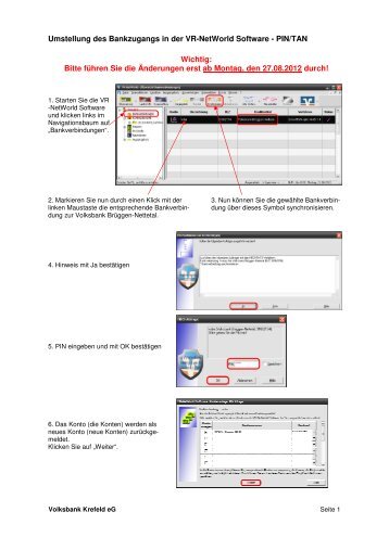 Umstellung Bankzugang VRNW PINTAN - Volksbank Krefeld eG