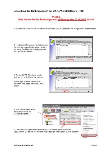 Umstellung Bankzugang VRNW HBCI - Volksbank Krefeld eG