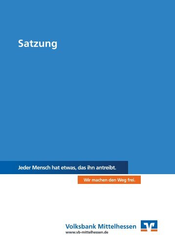 Satzung - Volksbank Mittelhessen