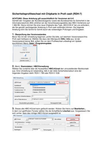 HBCI-Chipkarte / Profilwechsel / Zurücksetzen PIN - Volksbank ...