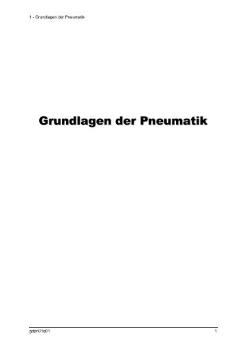 Grundlagen der Pneumatik