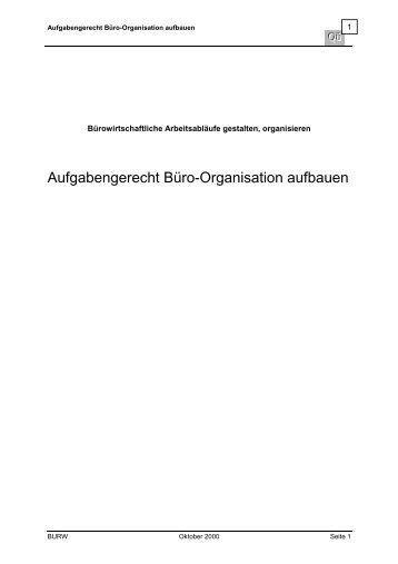 Aufgabengerecht Büro-Organisation aufbauen