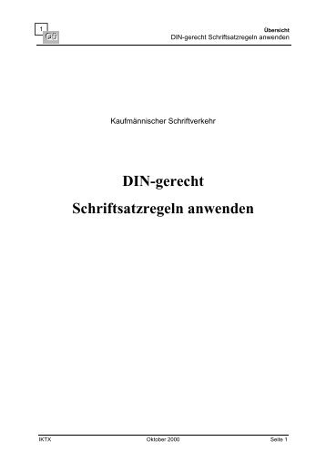 DIN-gerecht Schriftsatzregeln anwenden