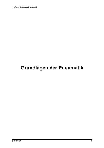 Grundlagen der Pneumatik