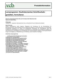 Produktinformation Lernprogramm: Kaufmännischen Schriftverkehr ...