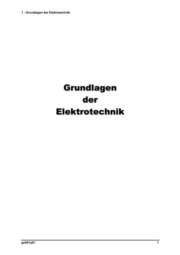 Grundlagen der Elektrotech-nik