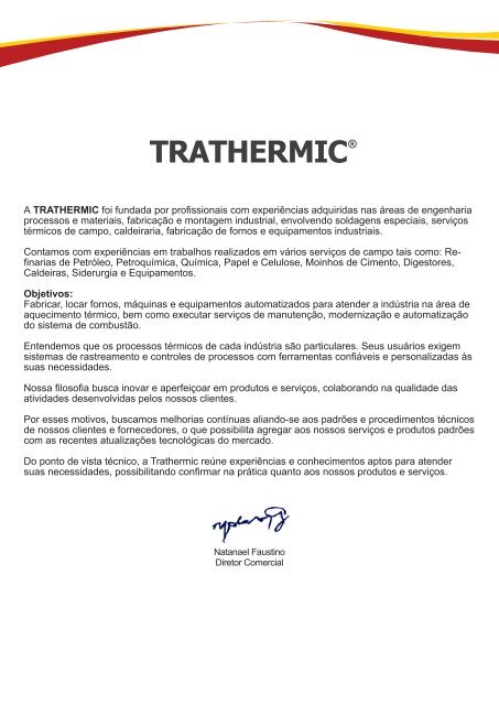 TRATHERMIC® Resistências Elétricas - Peças para Reposição