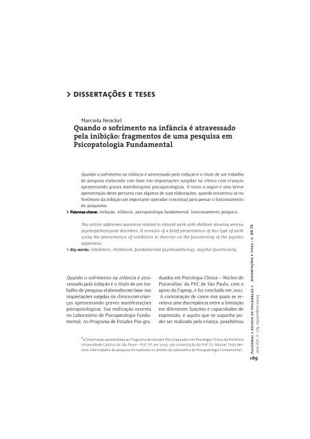 dissertações e teses - Editora Escuta