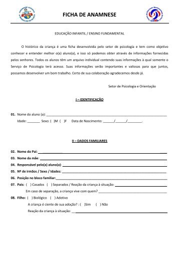 FICHA DE ANAMNESE - Peteleco.com.br