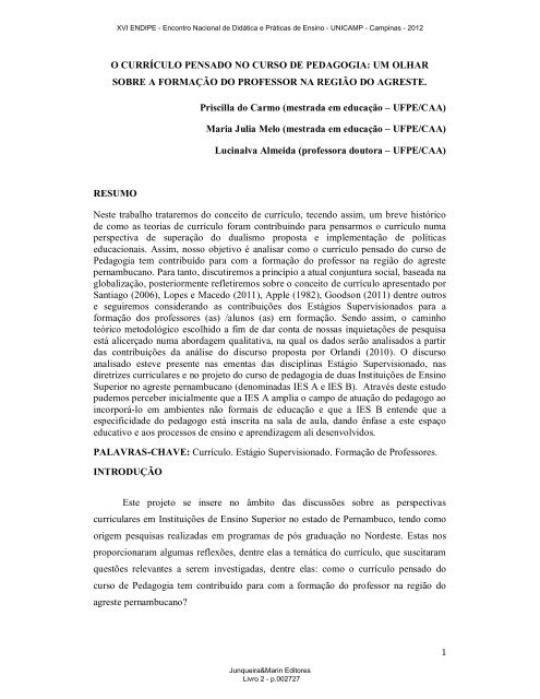 Exemplo De Conclusão De Estágio Supervisionado Pedagogia
