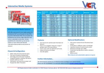 Overview interactive POS displays - der VCR Display Systems GmbH