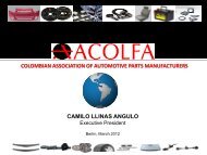 colombian association of automotive parts manufacturers