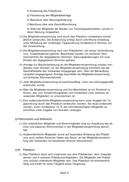 Satzung VDBW - Verband Deutscher Betriebs- und Werksärzte e.V.