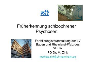 Früherkennung schizophrener Psychosen