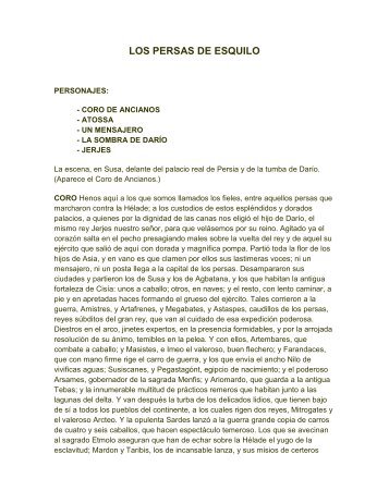 LOS PERSAS DE ESQUILO - Historia Antigua