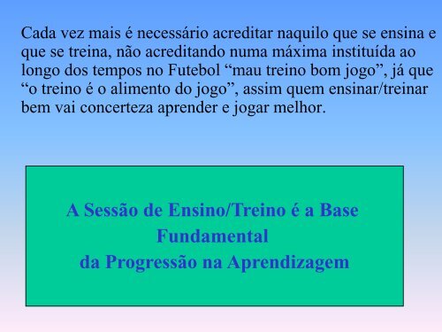 O ENSINO DO FUTEBOL - Associação de Futebol da Guarda