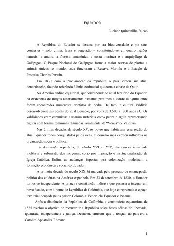 EQUADOR Luciane Quintanilha Falcão A República do ... - NEPP-DH