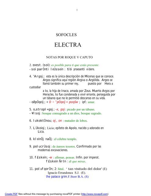 electra notas - EveryOneWeb