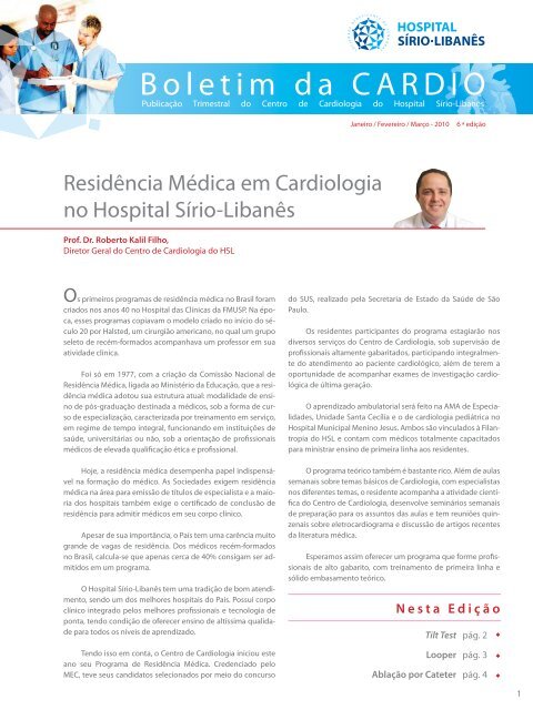 Boletim da CARDIO - Hospital Sírio Libanês