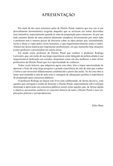 Compêndio de Direito penal Rodrigo Larizzatti - Gravo Papers