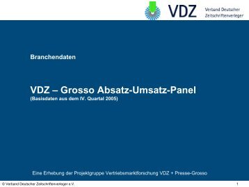 Grosso Absatz-Umsatz-Panel 2005 - VDZ