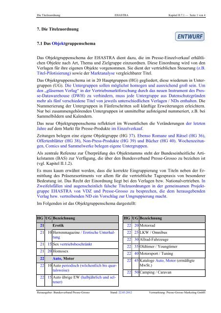 Anlage 2 - Kapitel II 7-1 Objektgruppenschema neu 2012-03-22 - VDZ