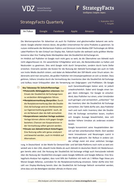 Muster Report/Erste Ausgabe, inkl. Bestellinfos zum Download - VDZ