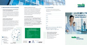 Flyer WEG-Verwaltung - VEGIS Immobilien