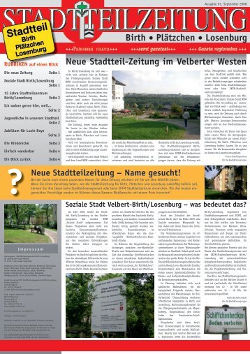 Ausgabe 1 September 2008 - Stadt Velbert