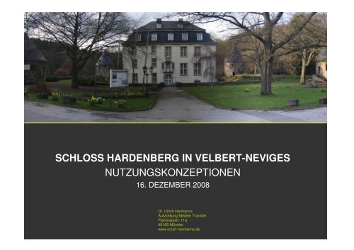 SCHLOSS HARDENBERG IN VELBERT-NEVIGES ... - Stadt Velbert