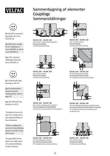 Sammenbygning af elementer Couplings Sammanställningar - Velfac