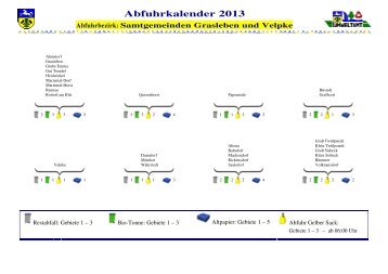 Abfuhrkalender 2013 - Samtgemeinde Velpke