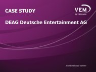 CASE STUDY DEAG Deutsche Entertainment AG - VEM Aktienbank ...