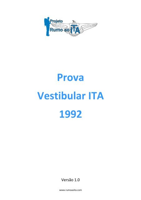Matemática ITA - 1992 - Projeto Rumo ao ITA