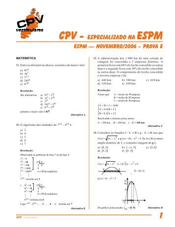 CPV - especializado na ESPM