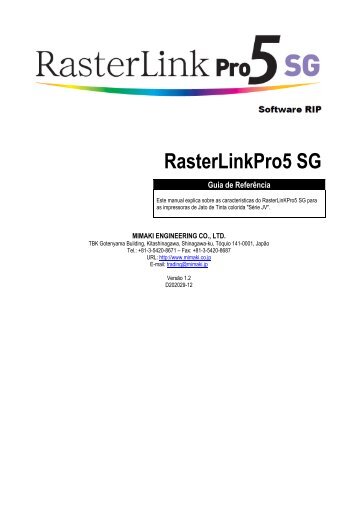 Manual de Operações Raster Link SG - Mimaki