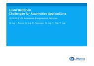 Li-Ion Batteries Challenges for Automotive Applications - Verein ...