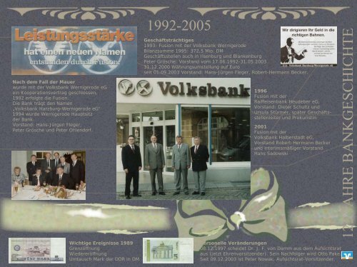 125 Jahre Bankgeschichte - Vereinigte Volksbank eG