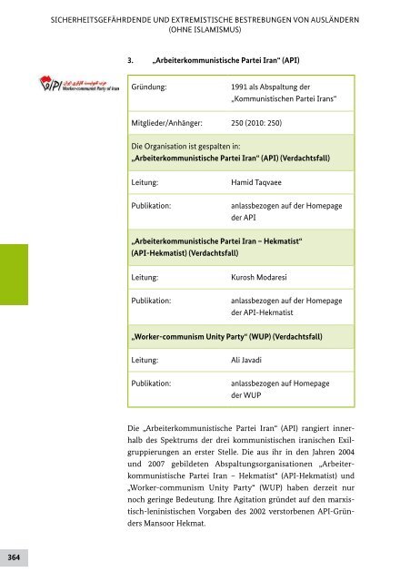 Verfassungsschutzbericht 2011 (PDF, 6 MB, barrierefrei) - des ...