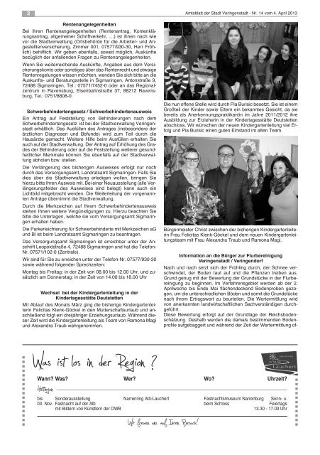 Amtsblatt KW 14 - Veringenstadt