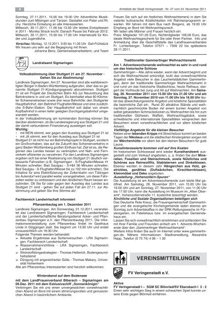 Amtsblatt KW 47 - Veringenstadt