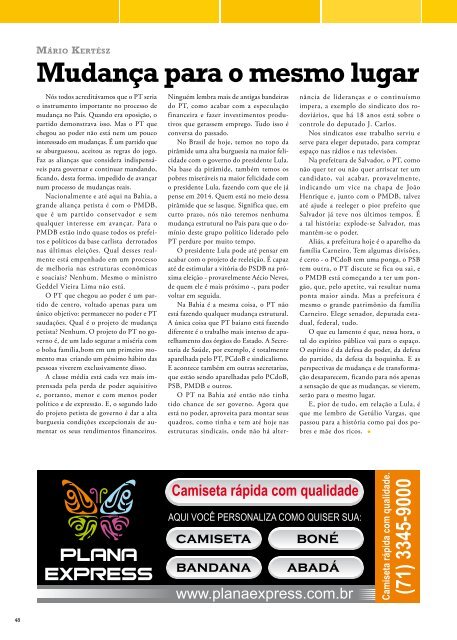 Prefeito restaura censura em Salvador - Revista Metrópole