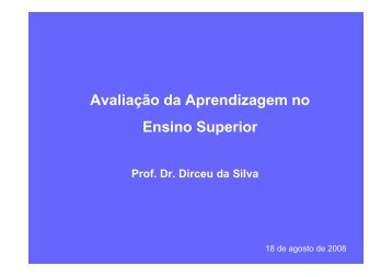 Palestra Prof Dirceu da Silva PQD Extensão - Fecap