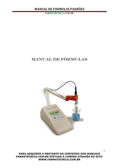 Manual de Formulas - Farmatecnica.com.br