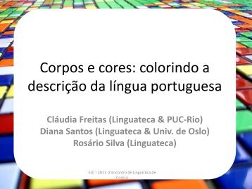 Corpos e cores: colorindo a descrição da língua portuguesa - FALE