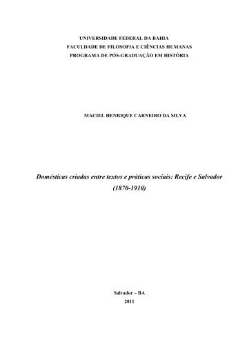 Domésticas criadas entre textos e práticas sociais - Programa de ...