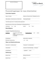 Personalfragebogen für neue Arbeitnehmer - Vetter & Beck