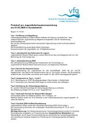 Protokoll zur Jugendleiterhauptversammlung am 01.03.2009 ... - VFG