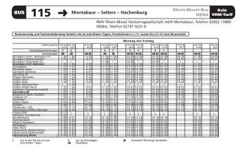 BUS 115 Montabaur – Selters – Hachenburg