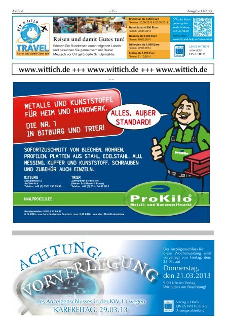 Ausgabe 11 - Verbandsgemeinde Arzfeld